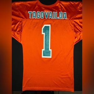Vintage Miami Dolphins #1 tua tagovailoa Wilson Jersey 1/1 Size medium